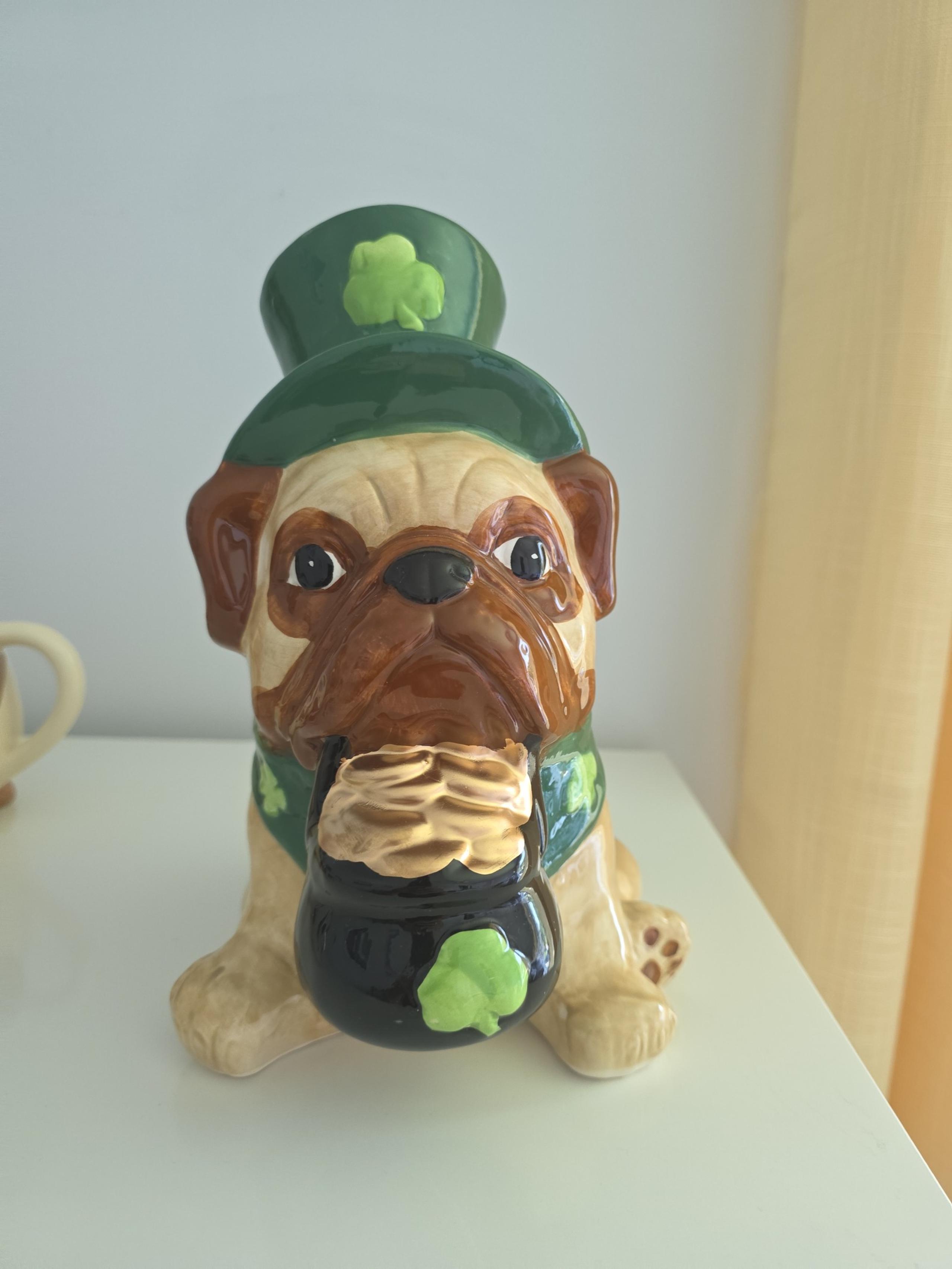 Pug St, Patrick's Day figurine