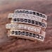 Black & Clear CZ Pave Set Alternating Stack Statement Ring