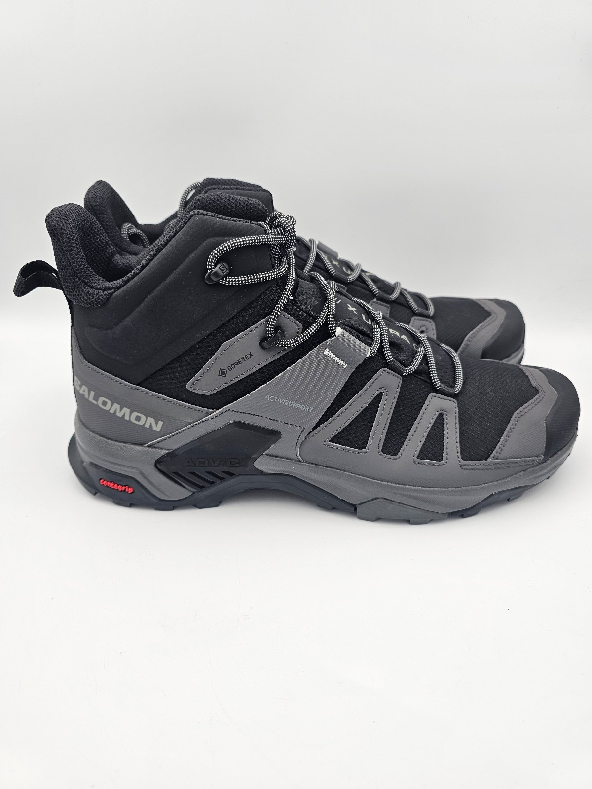 Salomon X Ultra 4 Mid GORE-TEX 'Black Magnet' Hiking Boots Men's Size 10.5