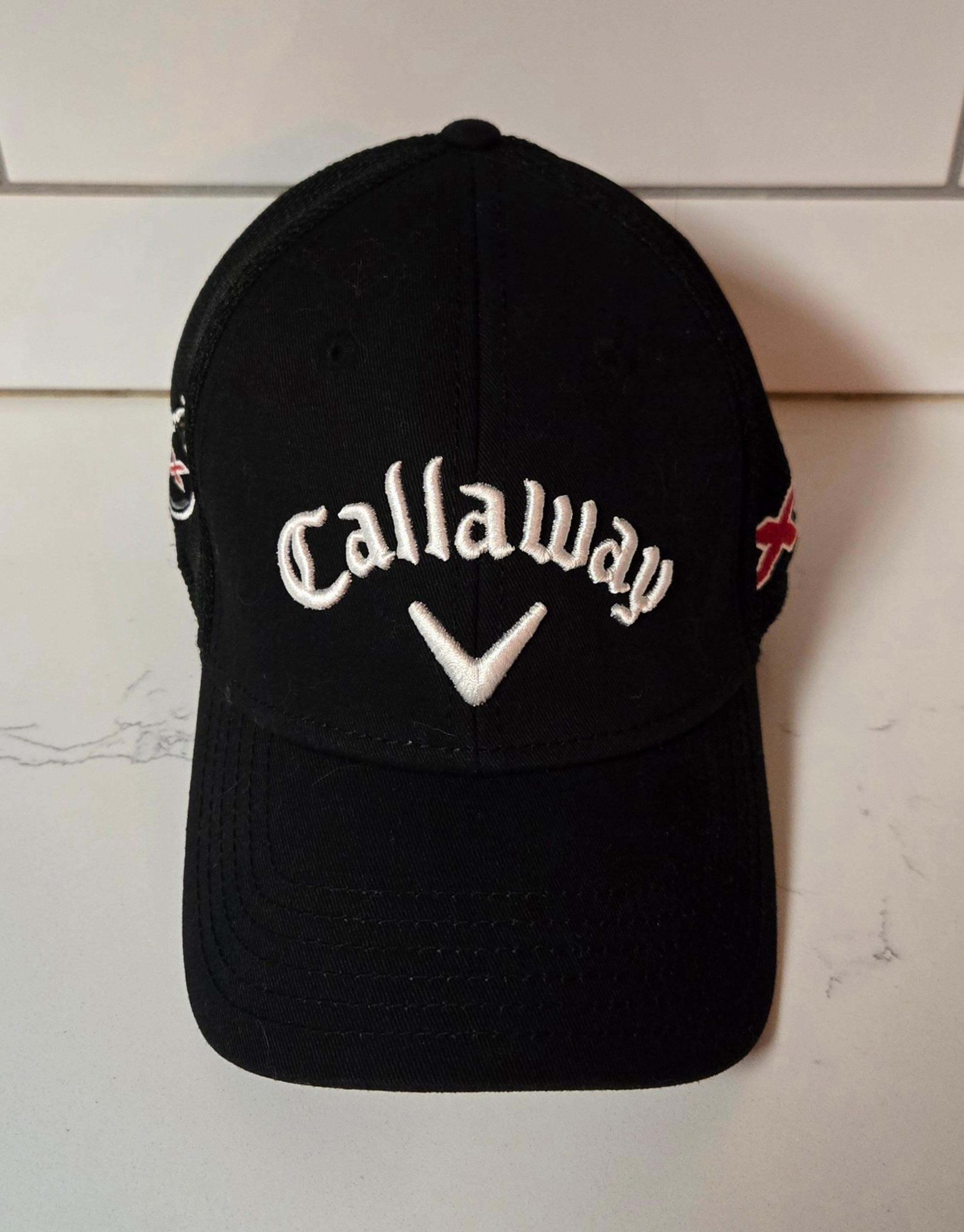 Callaway A Flex Odyssey XHot Mesh Back Fitted Golf Hat Cap Men's Size M/L Black