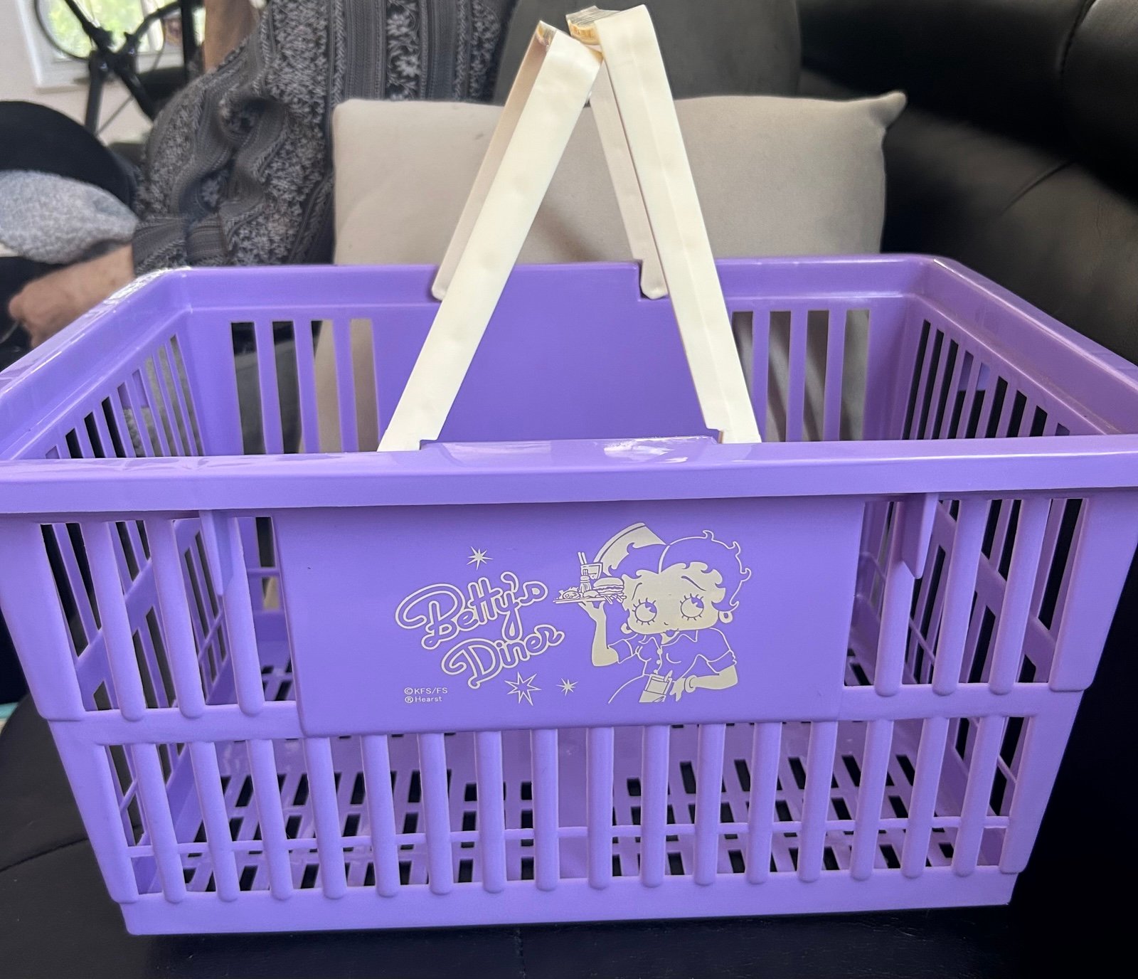 RARE Betty Boop Lavender Heavy Duty Shopping Basket From Japan-Too Cute!!!!