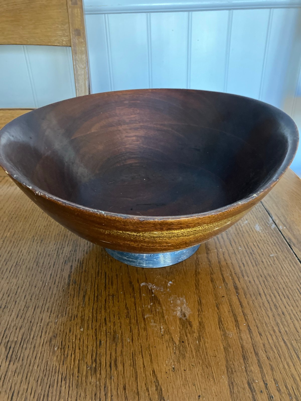 Genuine mahogany wood bowl from the 70s