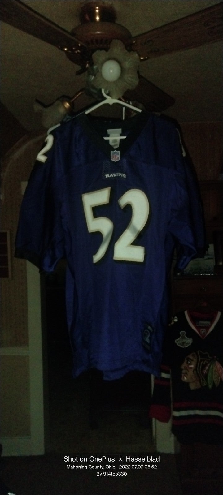 Authentic game issued Ray Lewis Ravens Jersey sz50