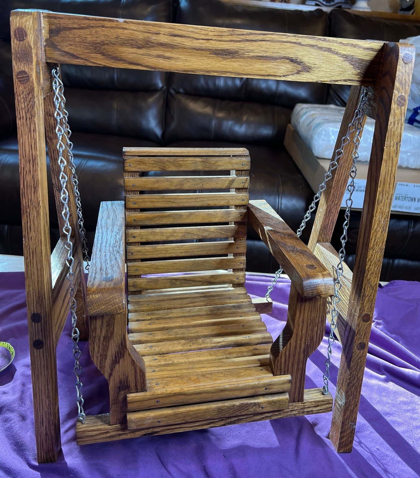 Rustic HANDMADE LARGE WOODEN SWING-Doll, Plant, Teddy, Plushie. Quality Made!