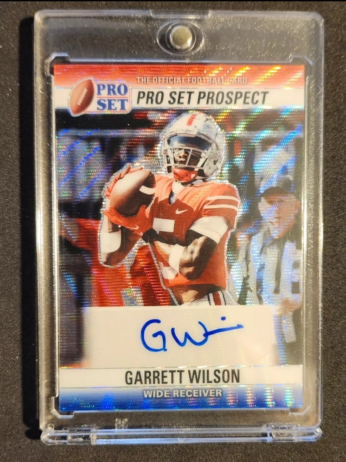 2022 Leaf Pro Set Metal Draft Proof prismatic red Garrett Wilson 1/7 rc