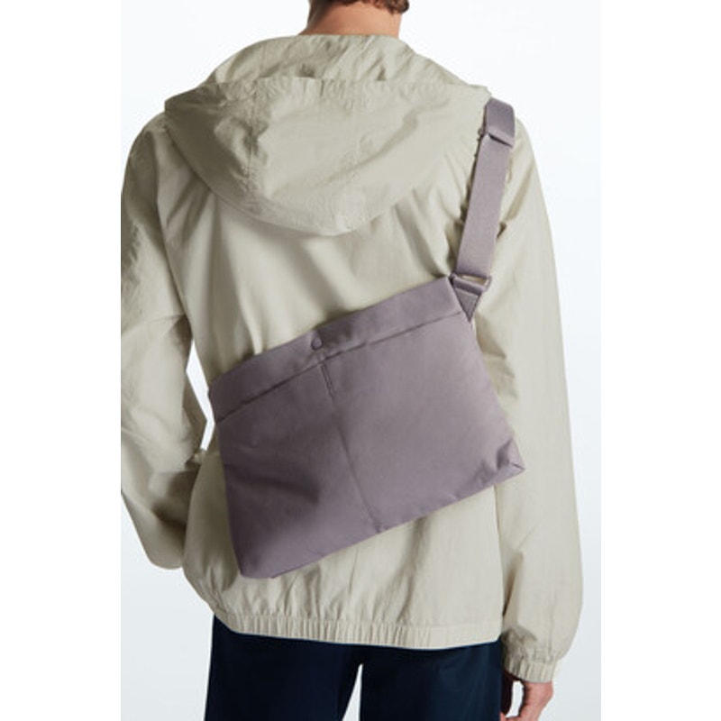 NEW COS Gray Canvas Crossbody Bag