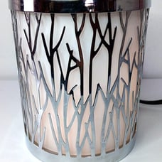 Yankee Candle Scenterpiece Silver Metal Light Up Tree Forest Wax Melt Warmer