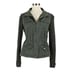 Ashley Military Jacket Sweater Sleeves Snap Flap Pockets Cinch Waist Green Sz M