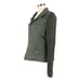 Ashley Military Jacket Sweater Sleeves Snap Flap Pockets Cinch Waist Green Sz M