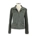 Ashley Military Jacket Sweater Sleeves Snap Flap Pockets Cinch Waist Green Sz M