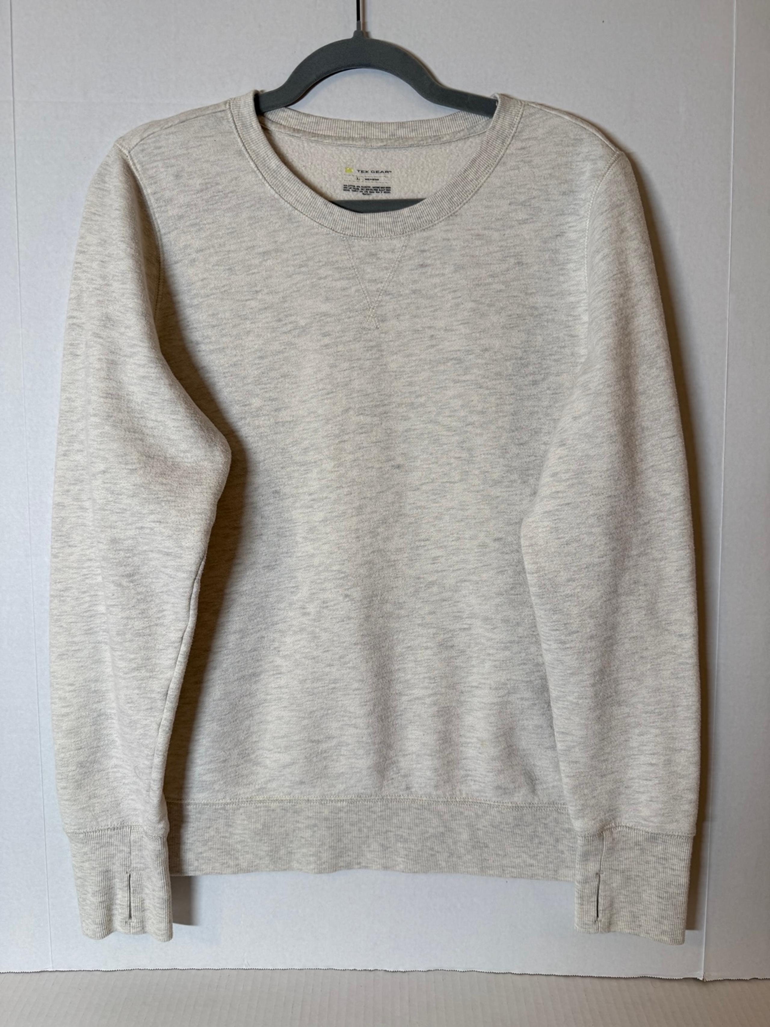 Tek Gear Long Sleeve Crew Neck Sweater Pull Over(Tan/XL)