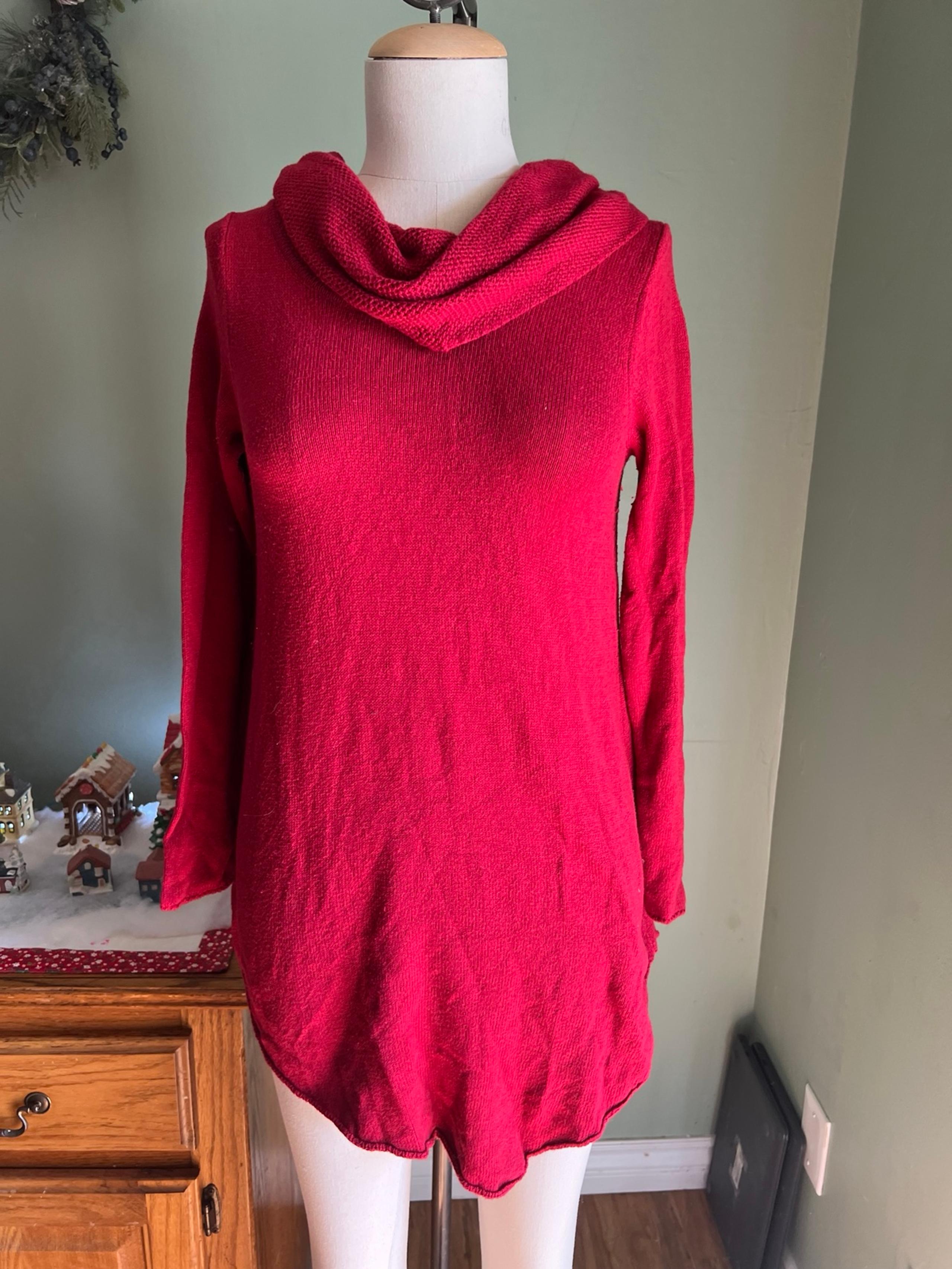 The Limited Red Cowl Neck Long Sweater Dress  XS