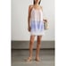 LEMLEM Womens Jelba Fringed Striped Cotton Mini Dress Pastel Pink Size Small