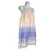 LEMLEM Womens Jelba Fringed Striped Cotton Mini Dress Pastel Pink Size Small