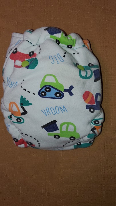 Twinkie Tush Fusion Fitted cloth diaper trucks construction boys one size OS