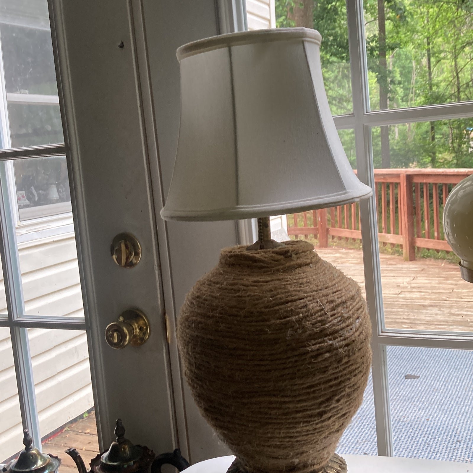 Vintage lamp made w/ heavy cord