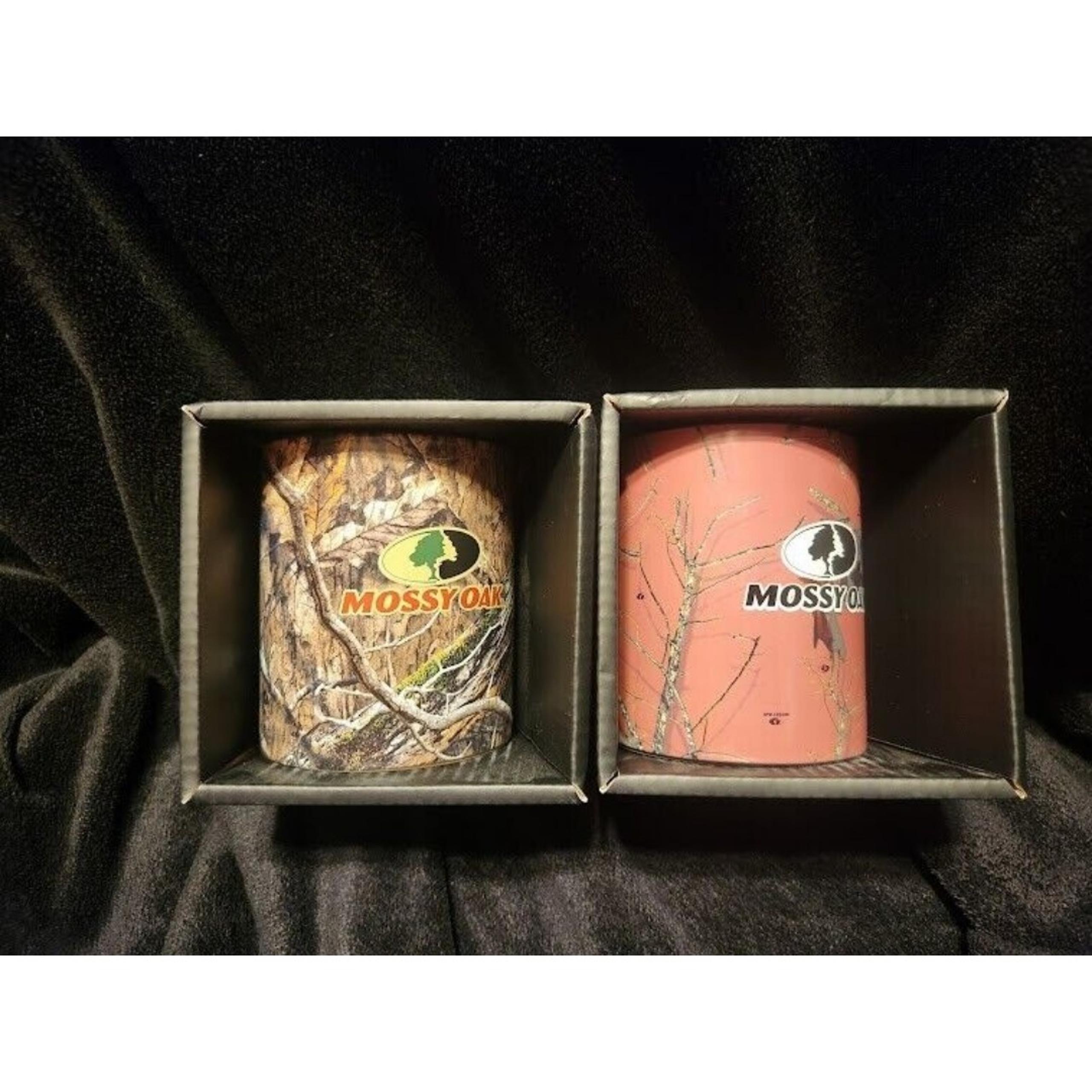 Mossy Oak coffee Tea mugs pink Multicolor woodland design Set Of 2 His/Hers