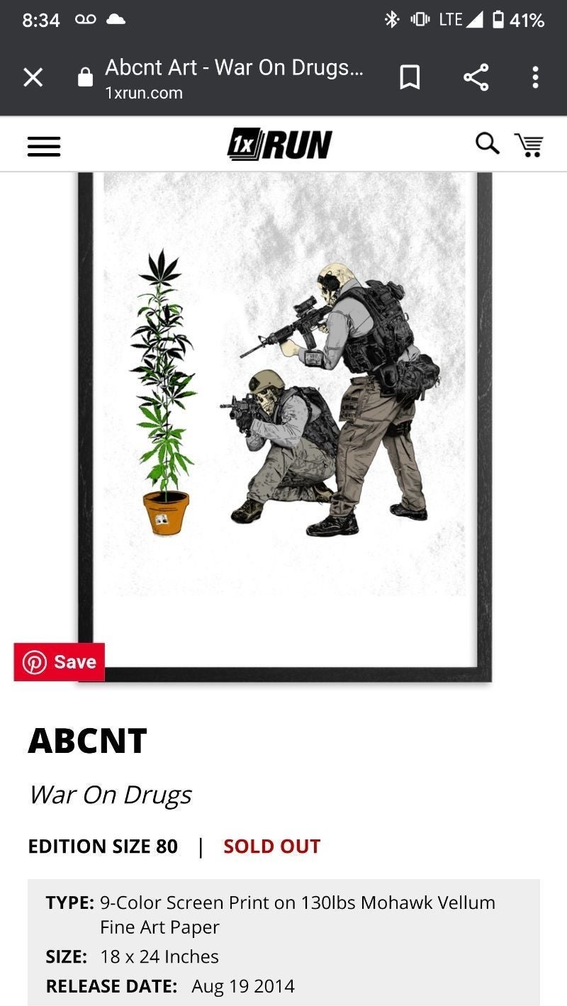 ABCNT Lmtd Edition Print. War on Drugs