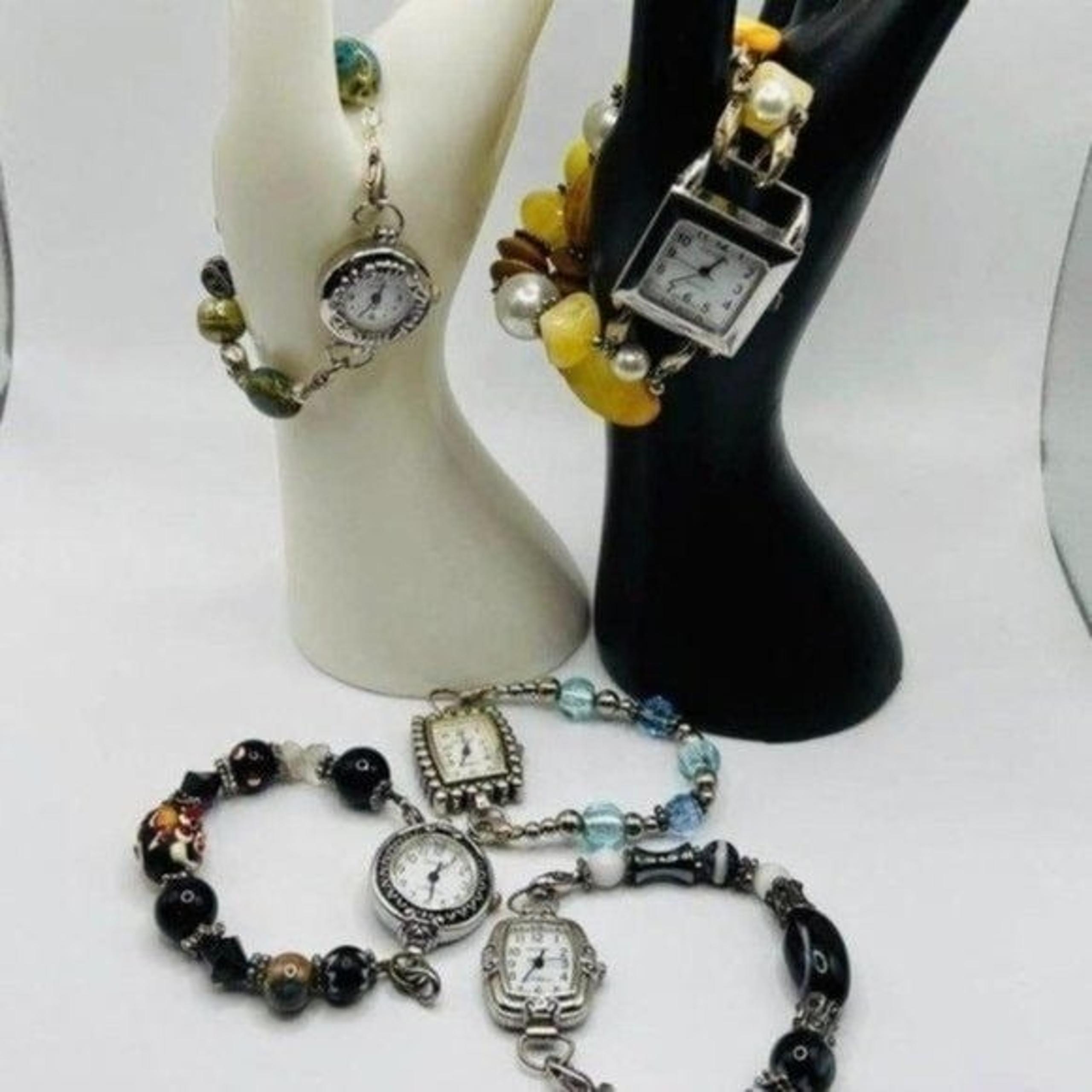 5 GENEVA Beaded Watches - All in Excellent Condition and working