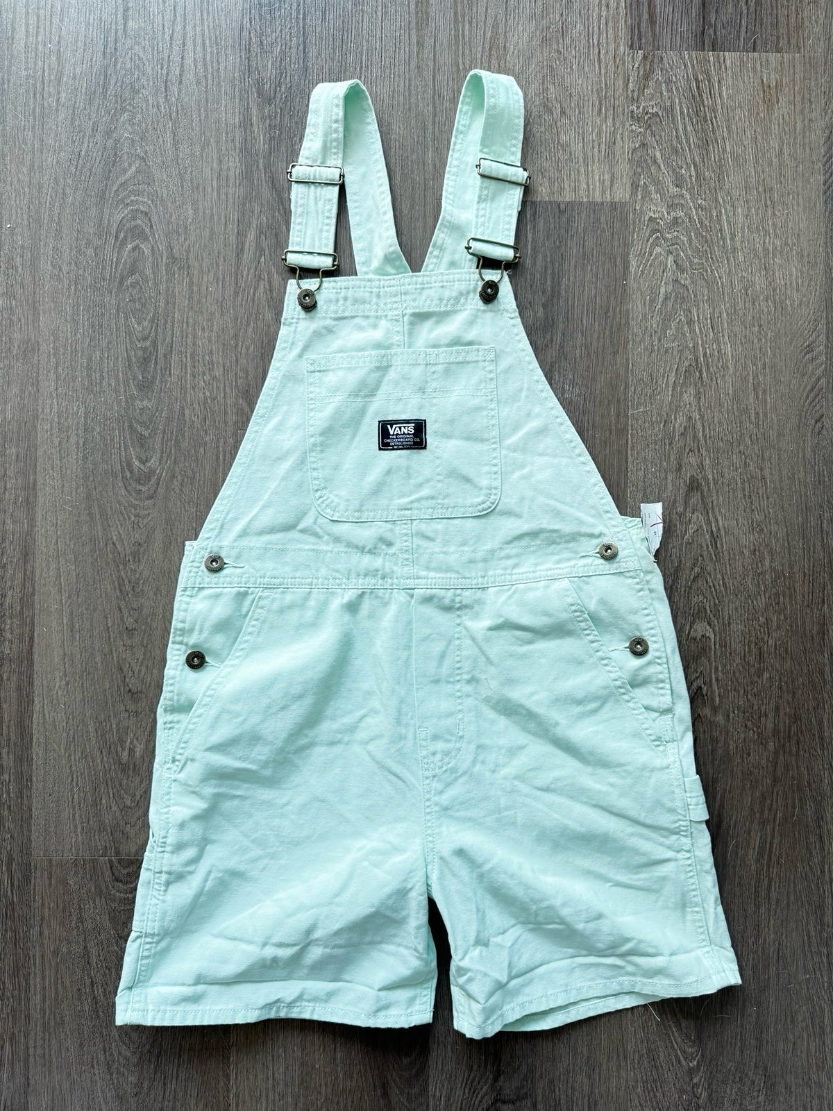 Womens Vans Ground Work Shortall Clearly Aqua Size XS