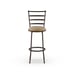 NEW 3 Pack Adjustable 24 or 29 Bronze Swivel Barstool, Tan Microfiber Seat