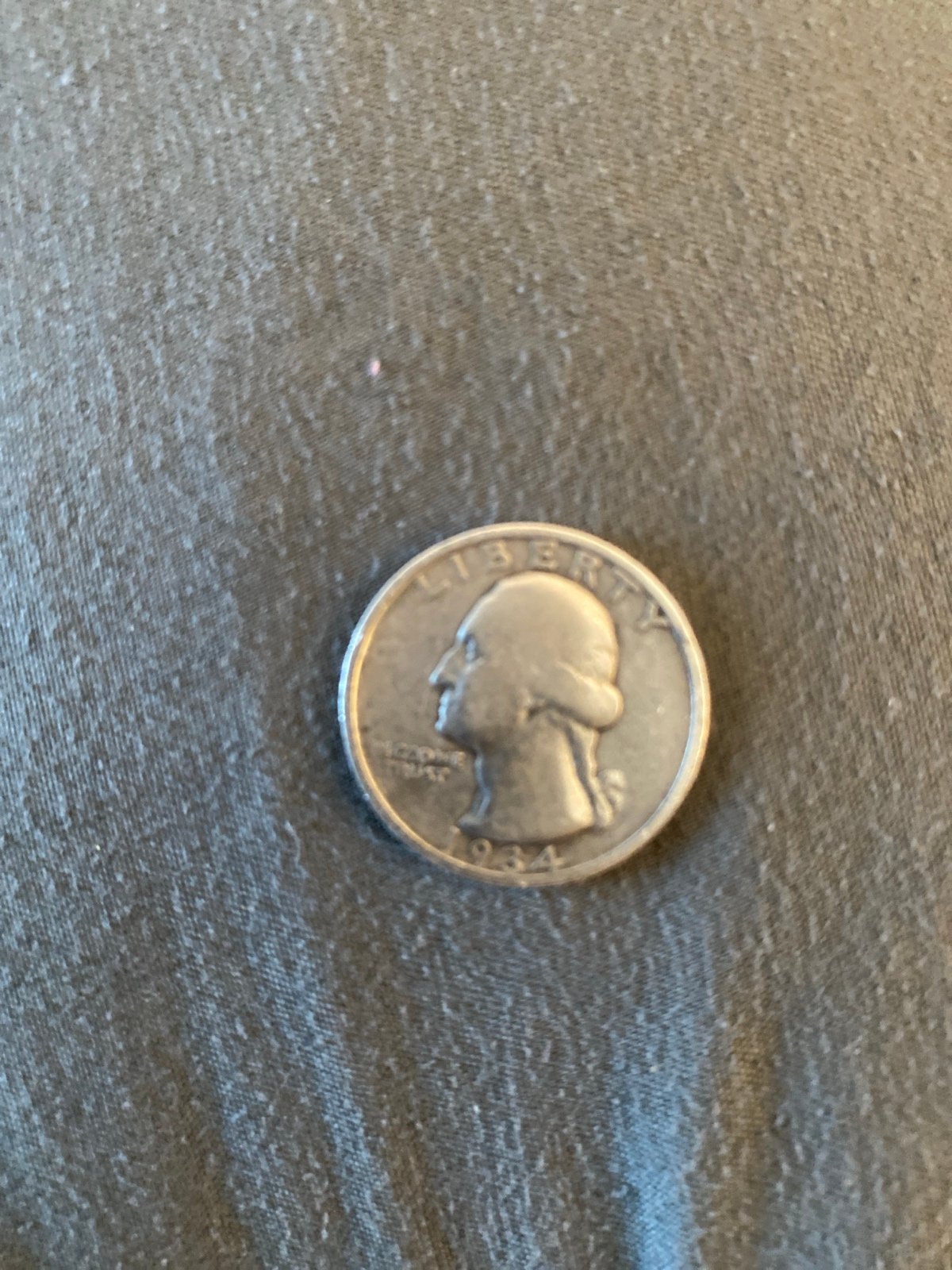 Quarter 1934 silver quarter