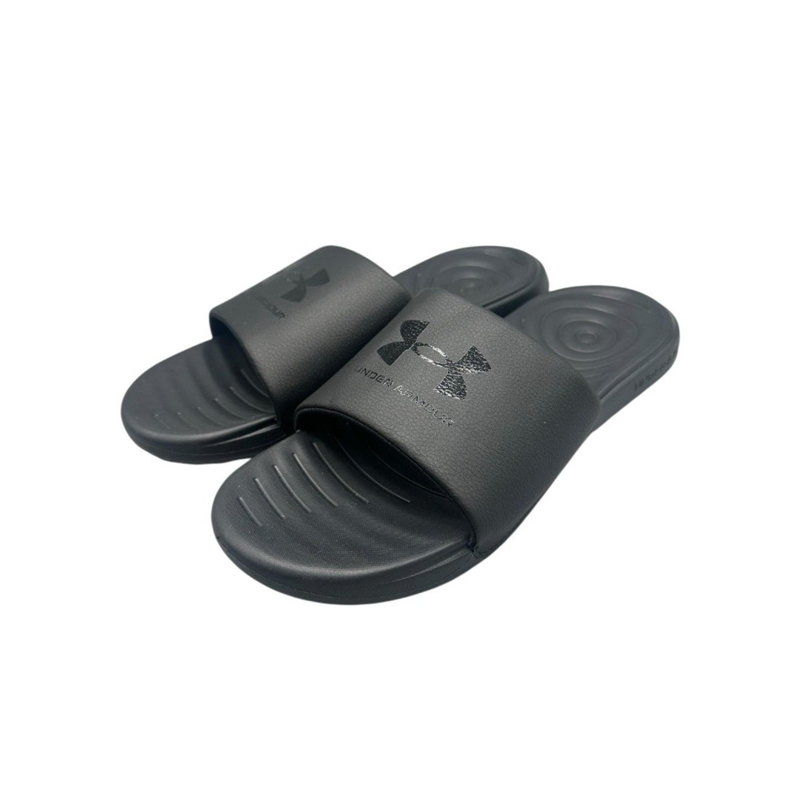 Under Armour Slides Men's Size 11 Solid Black Slip-On Flip Flop Sandals