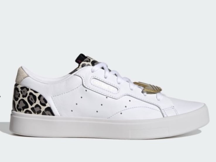 Adidas Sleek White Leopard Shoe Sneaker Adidas Charm