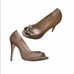 Tory Burch Embellished Leather Peep Toe