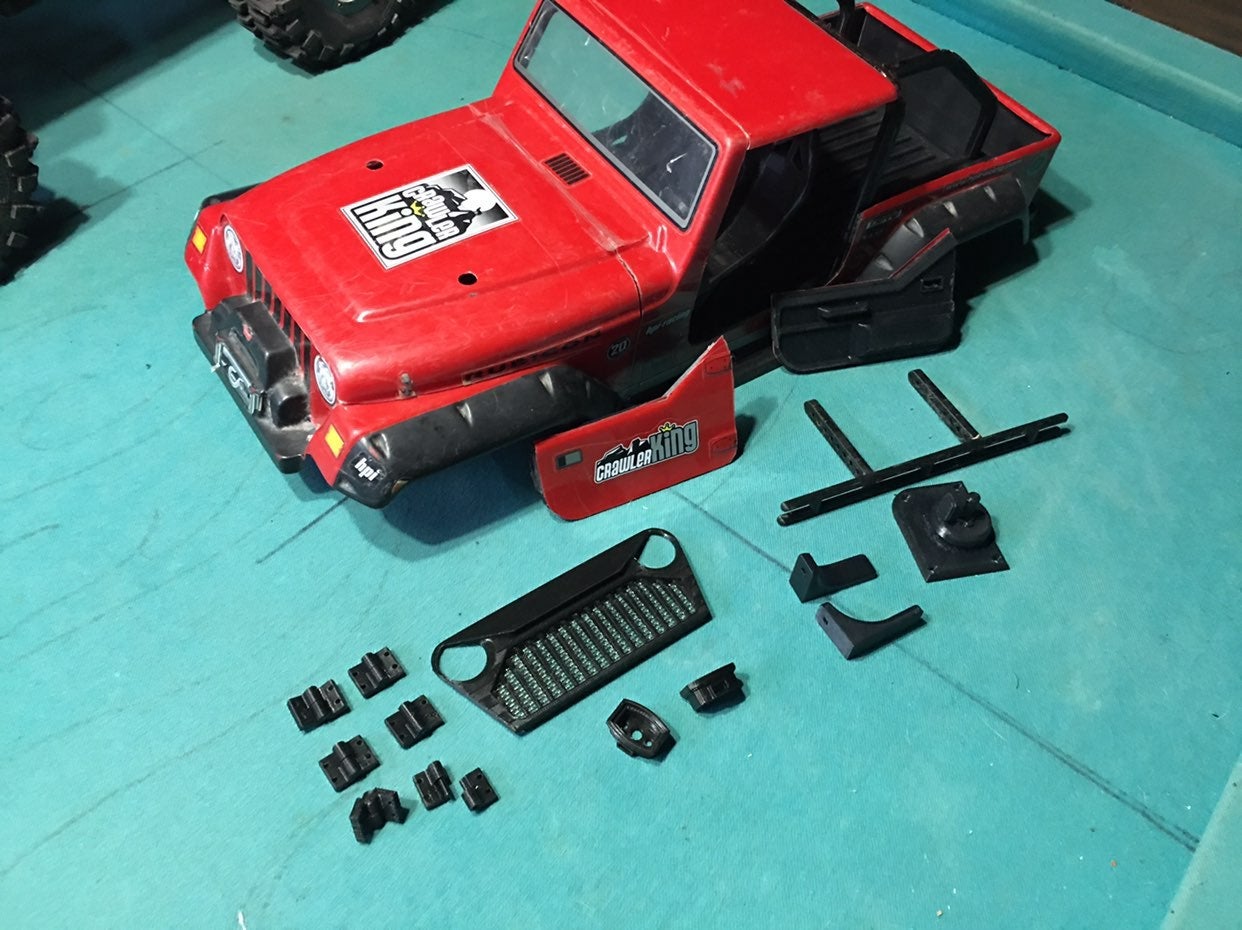 Custom Hpi crawler king lexan jeep body