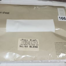 Full size Flat Sheet White embroidery Westpoint Steven