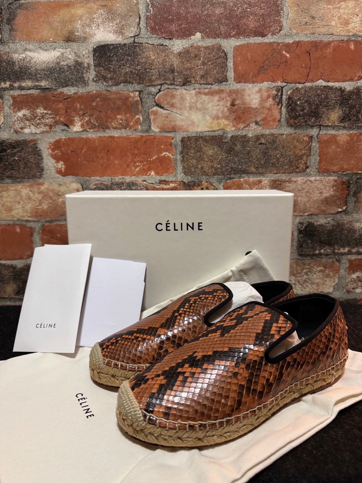 Celine NWT snake skin Slip-on size 36