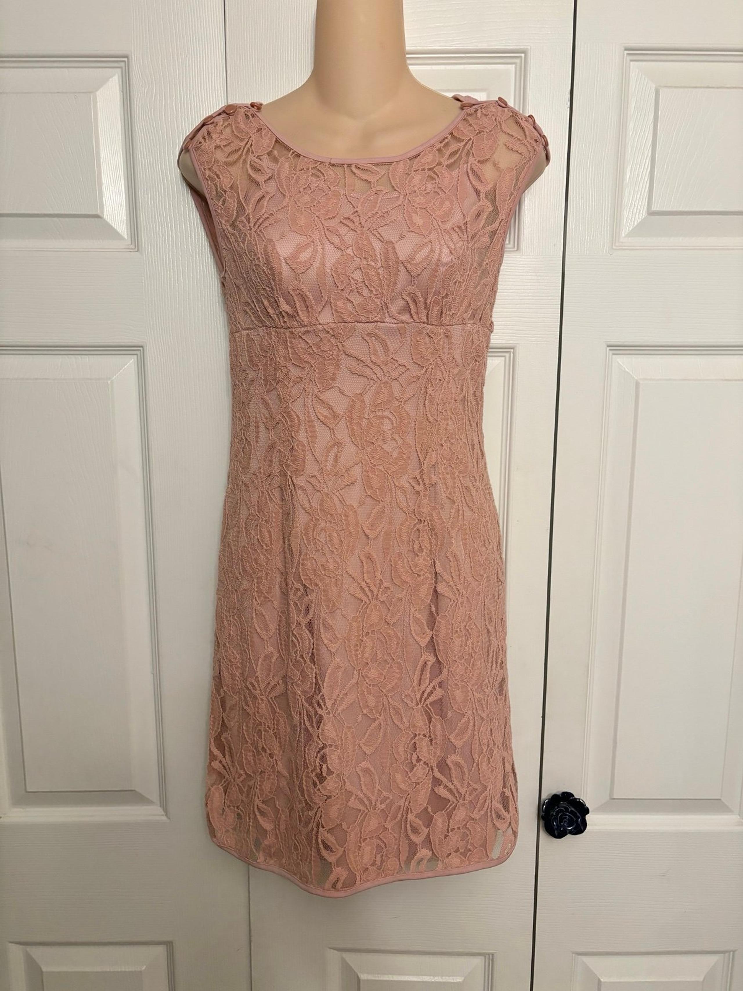 Womens pink lace dress size 4