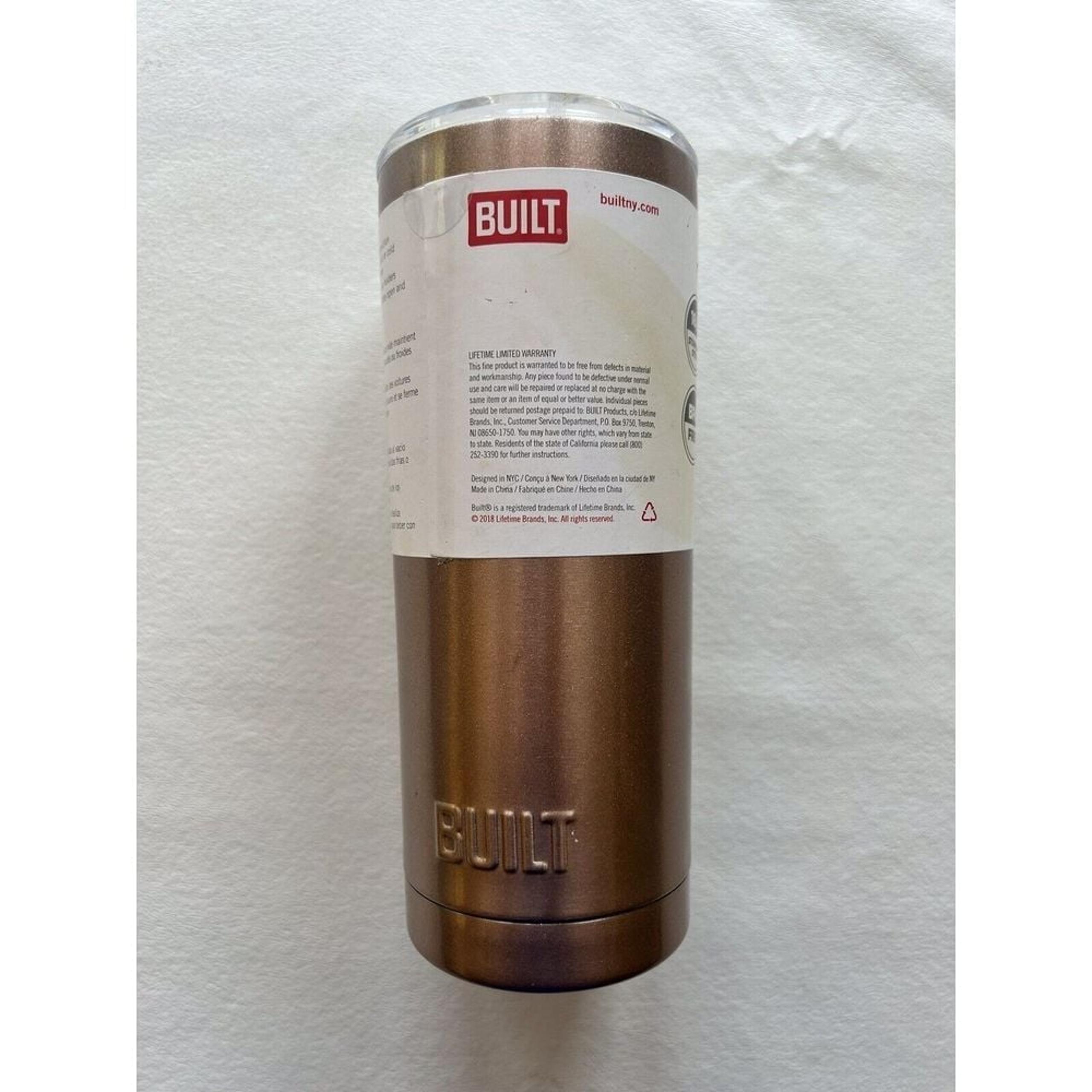 Built 20-Ounce Double-Wall Stainless Steel Tumbler in Rose Gold