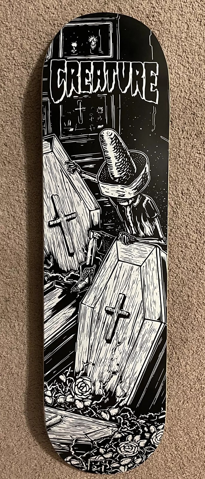 Creature Skateboards x Juxtapoz - Fractura Pandemic Art Contest 8.25 Deck