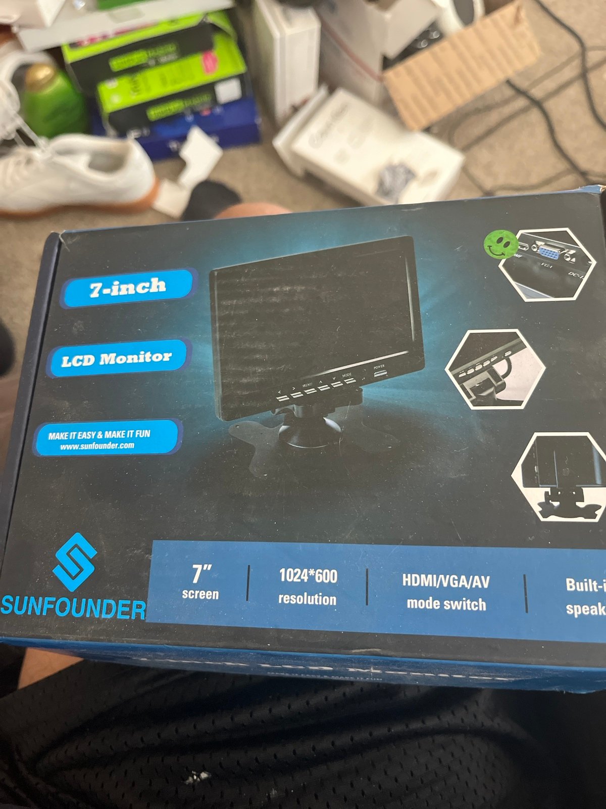 SunFounder 7 Inch TFT Monitor for Raspberry Pi, HDMI - 1024x600 HD LCD Screen Di