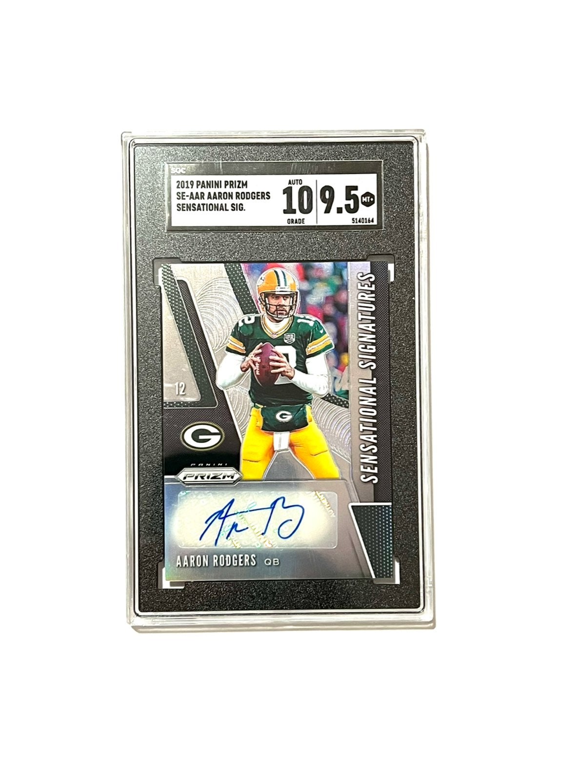 Aaron Rodgers Prizm Sensational Signatures Auto Card!