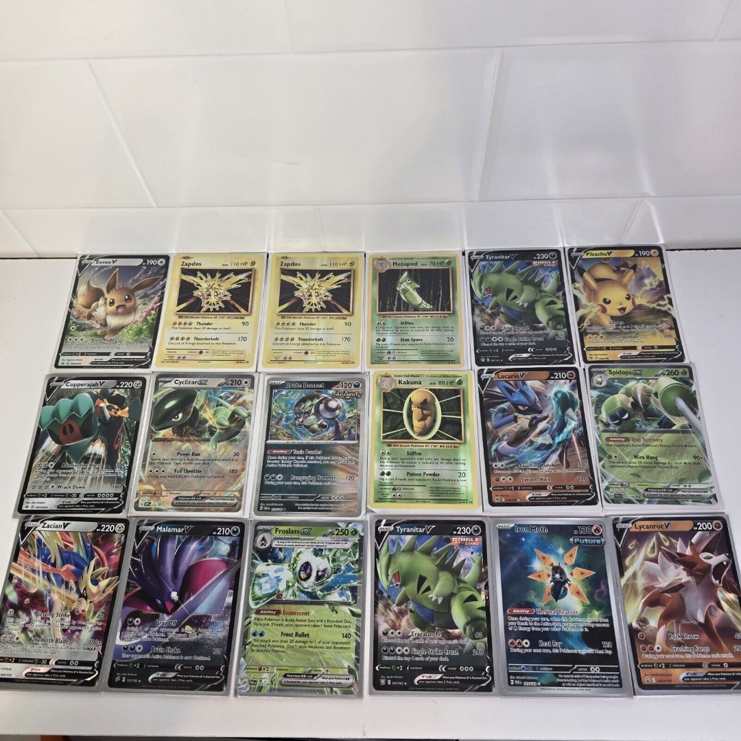Lot Of 18 Various Holo Pokemon Cards In Sleeves 2016-2023