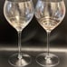 Set of 2 Gold Spiral Balloon Wine Glasses Handcrafted Mouth Blown In Poland