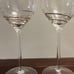 Set of 2 Gold Spiral Balloon Wine Glasses Handcrafted Mouth Blown In Poland