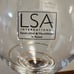 Set of 2 Gold Spiral Balloon Wine Glasses Handcrafted Mouth Blown In Poland