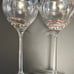 Set of 2 Gold Spiral Balloon Wine Glasses Handcrafted Mouth Blown In Poland