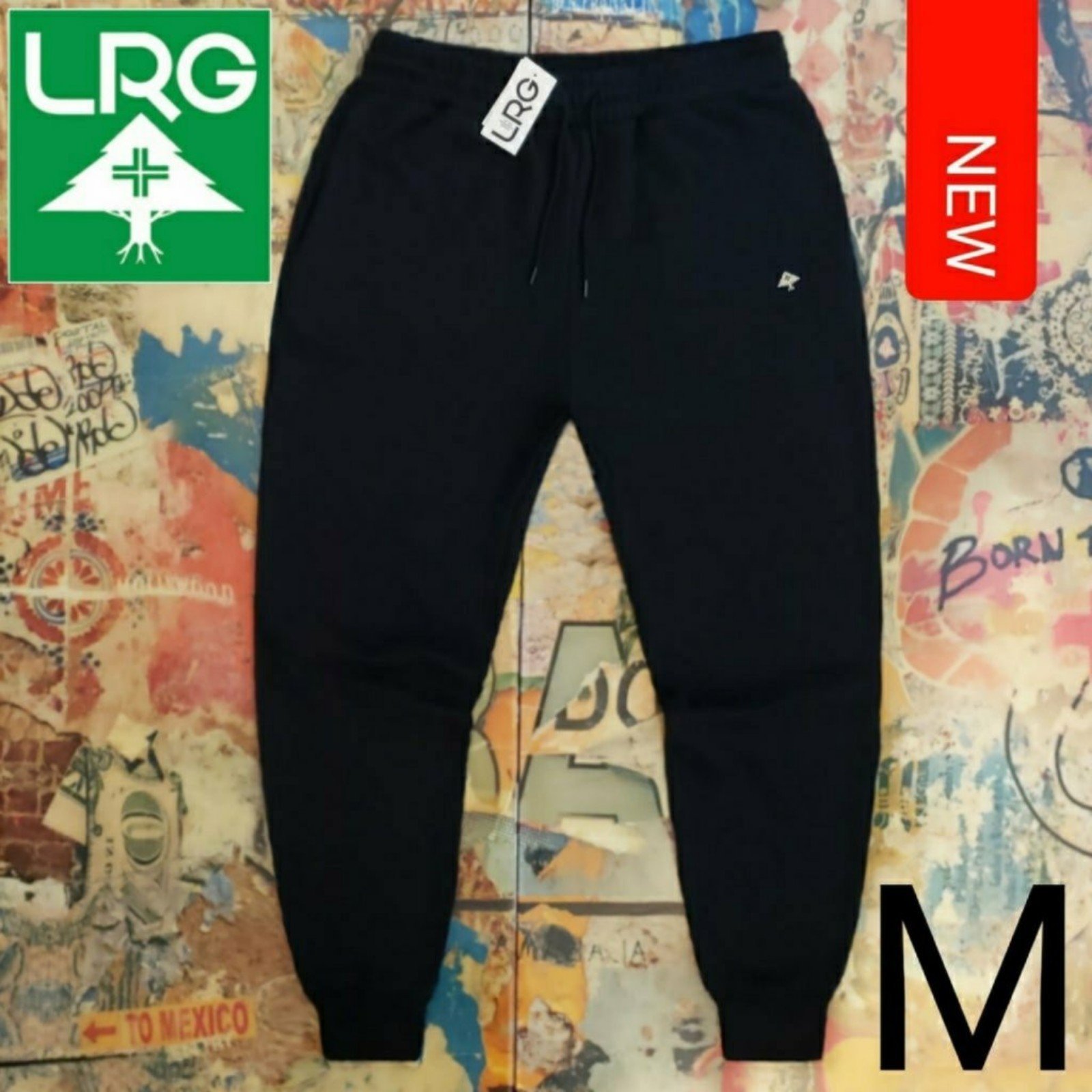 75 New LRG Mens Gold Label Fleece Joggers! M