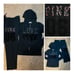 VS PINK vintage floral 86 velvet black boyfriend pants zip hoodie outfit set M/L