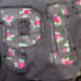 VS PINK vintage floral 86 velvet black boyfriend pants zip hoodie outfit set M/L