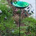 Peacock Decorative Birdbath for Outside Garden Yard, 43.3” Metal Bird Bath