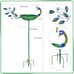 Peacock Decorative Birdbath for Outside Garden Yard, 43.3” Metal Bird Bath