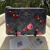 Coach Corner Zip Wristlet In Signature Canvas With Cherry Print Wallet Bag Purse
