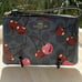 Coach Corner Zip Wristlet In Signature Canvas With Cherry Print Wallet Bag Purse