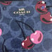 Coach Corner Zip Wristlet In Signature Canvas With Cherry Print Wallet Bag Purse